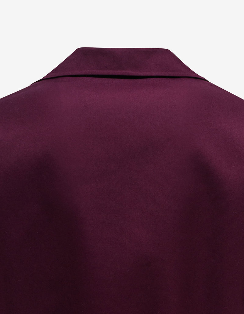 Valentino Garavani Maroon Double Cotton Polo T-Shirt