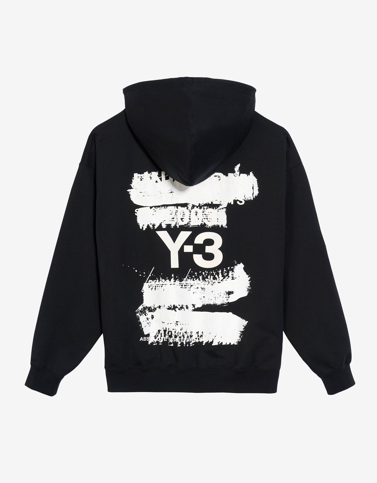 Y-3 Black Graphic Print Hoodie JN4882