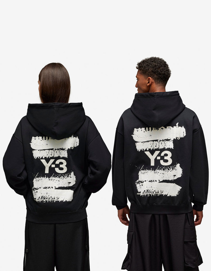 Y-3 Black Graphic Print Hoodie JN4882