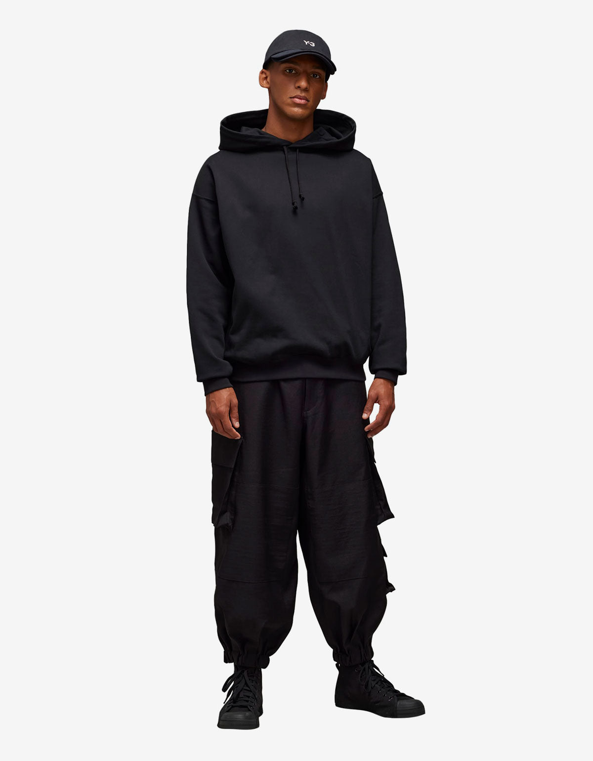 Y-3 Black Graphic Print Hoodie JN4882