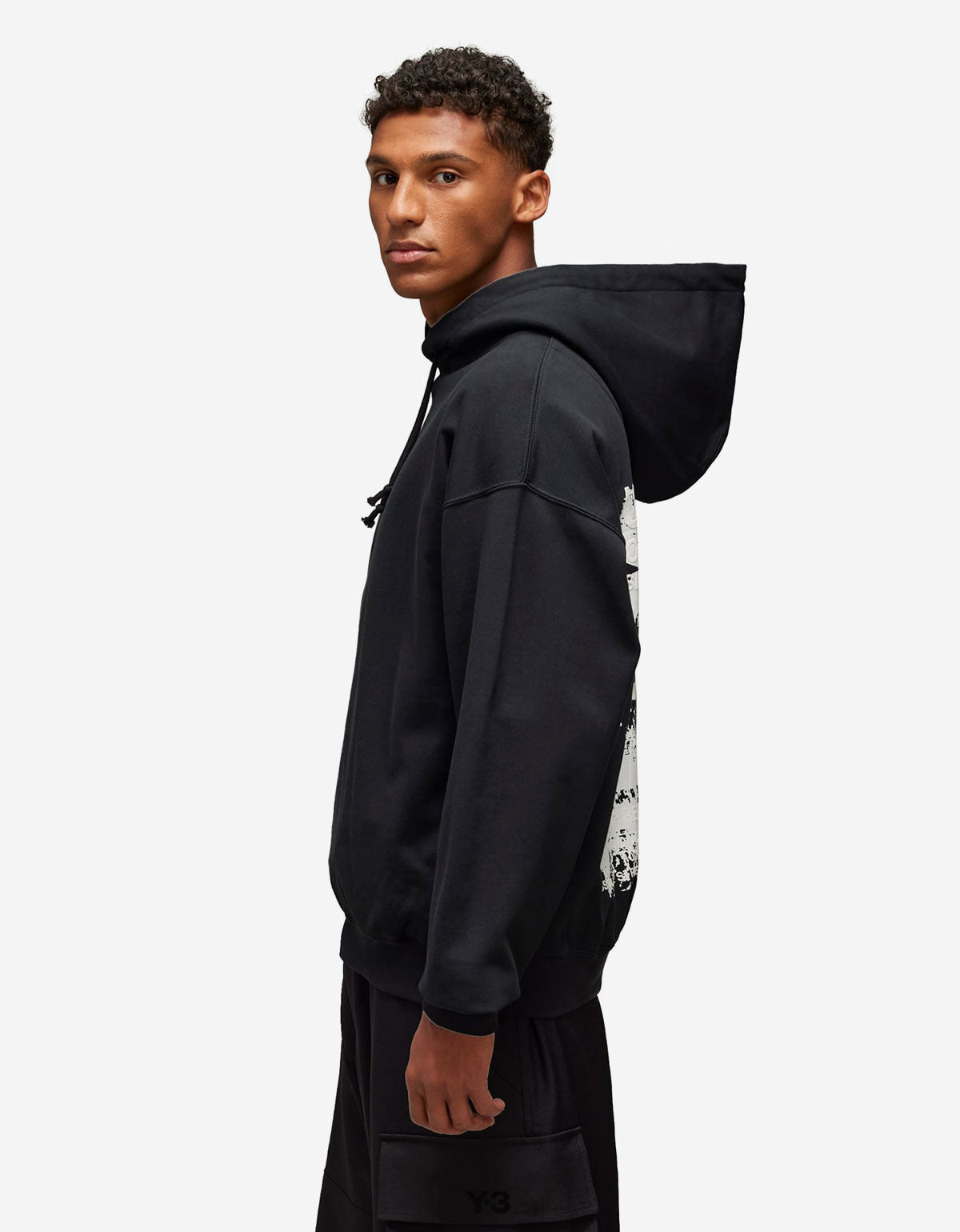 Y-3 Black Graphic Print Hoodie JN4882