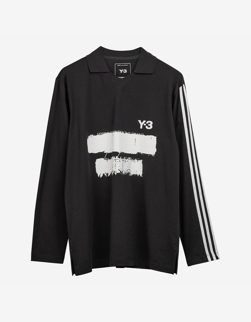 Y-3 Black Graphic Print LS T-Shirt JN4876