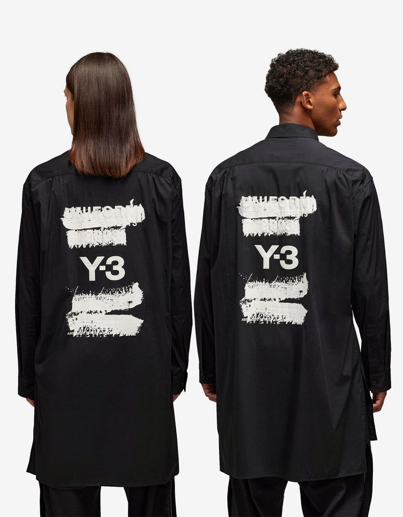 Y-3 Black Graphic Print Shirt JN4878