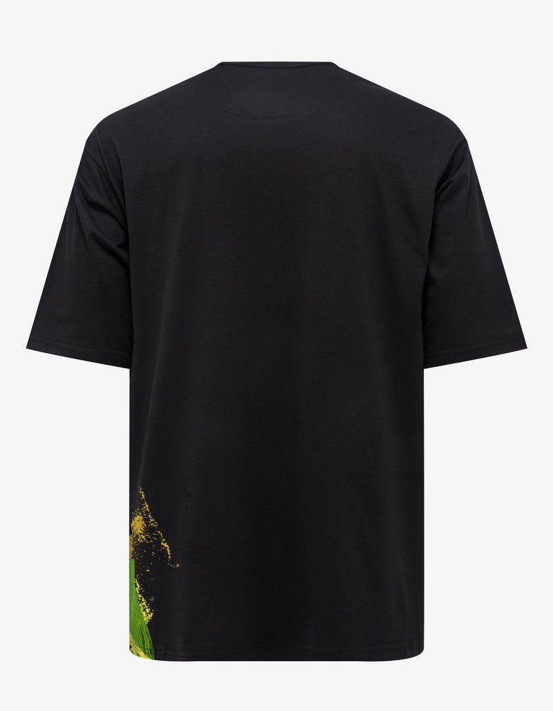 Y-3 Black Placed Graphic T-Shirt
