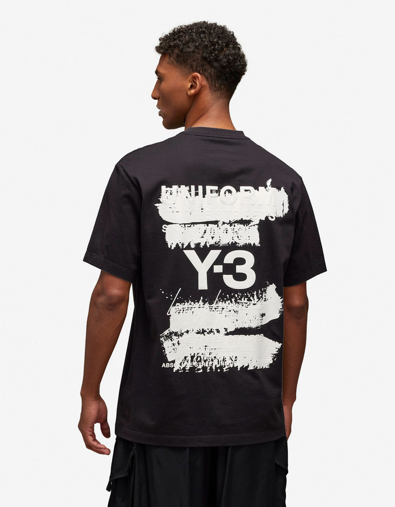 Y-3 Black Graphic Print T-Shirt JN4879