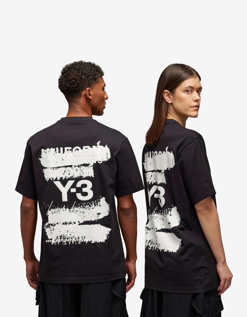 Y-3 Black Graphic Print T-Shirt JN4879