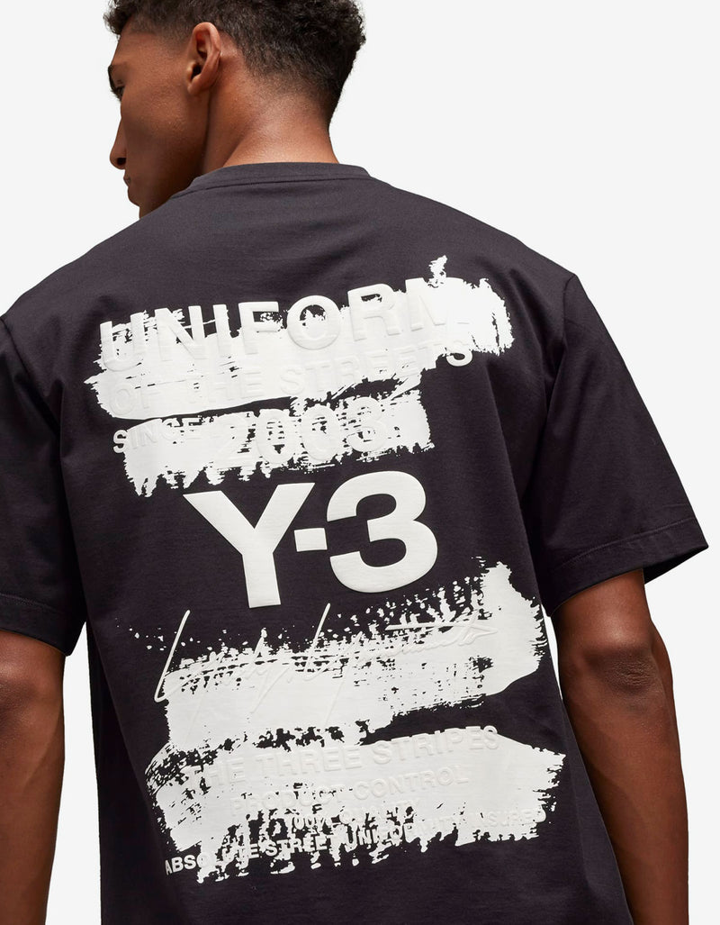 Y-3 Black Graphic Print T-Shirt JN4879