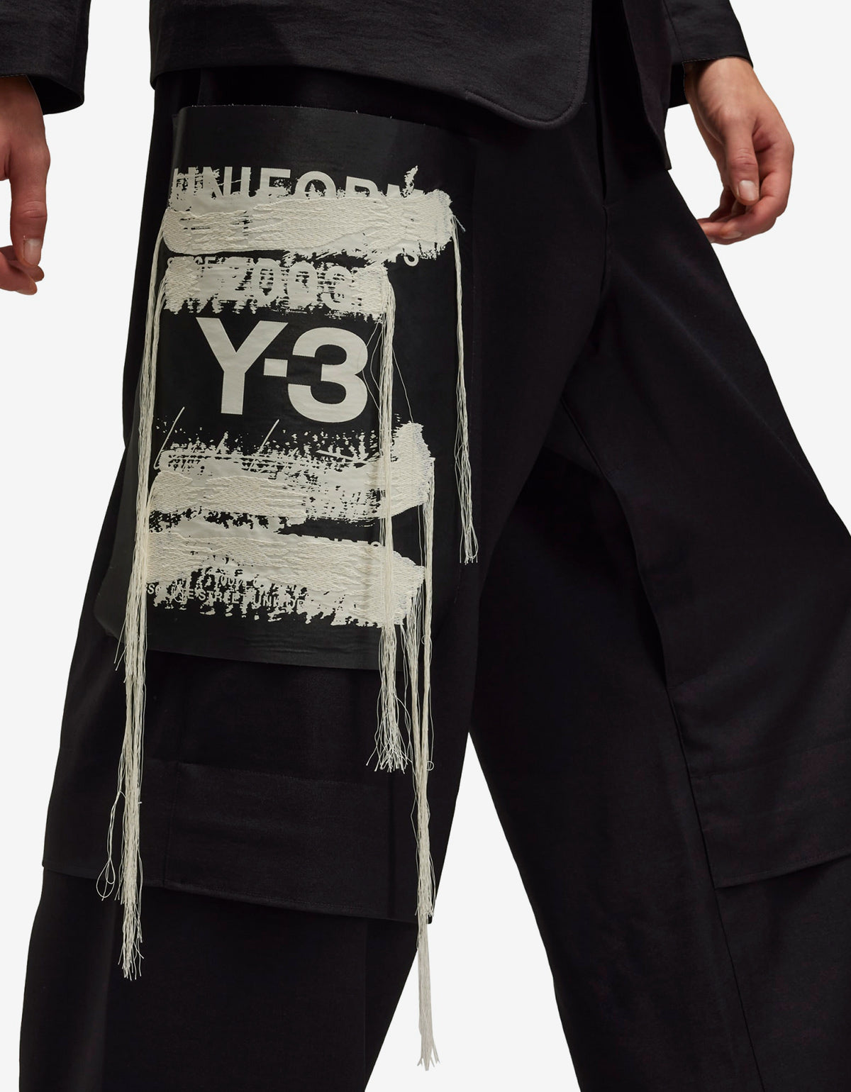 Y-3 Black Sport Uniform Patch Trousers JN7035