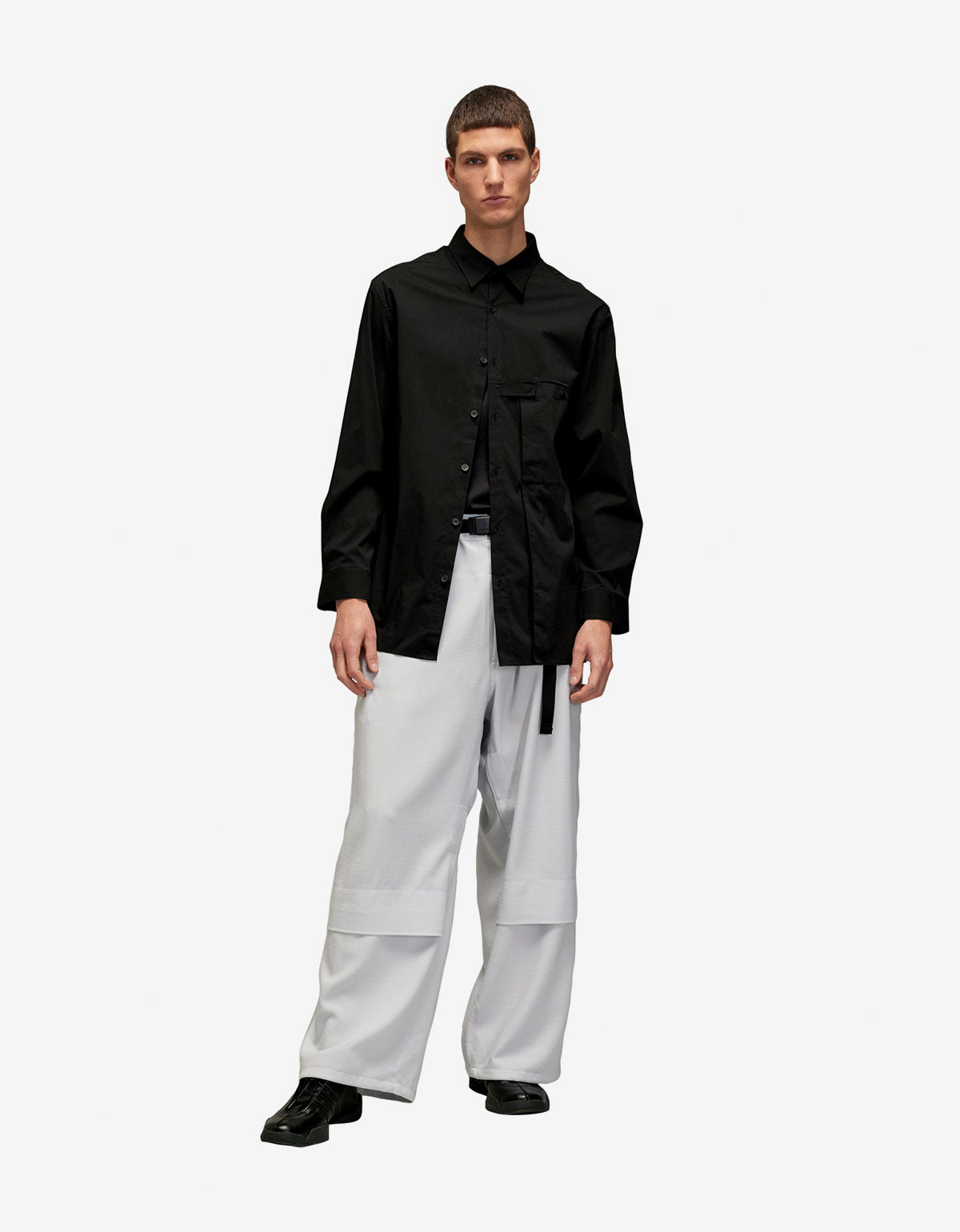 Y-3 Black Pleated Pocket Shirt JI7082