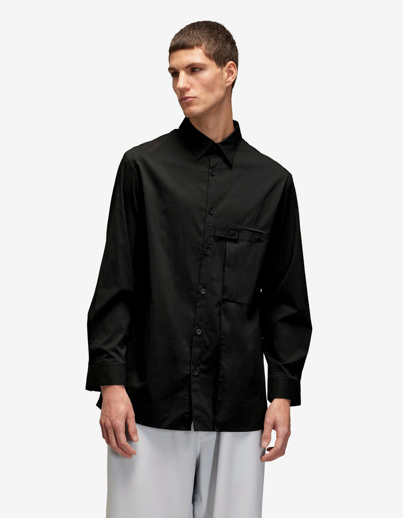 Y-3 Black Pleated Pocket Shirt JI7082