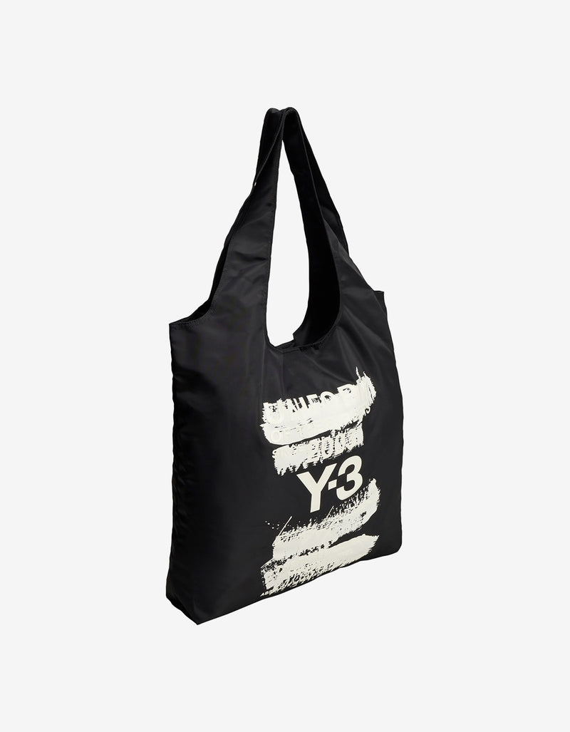 Y-3 Black Graphic Tote Bag