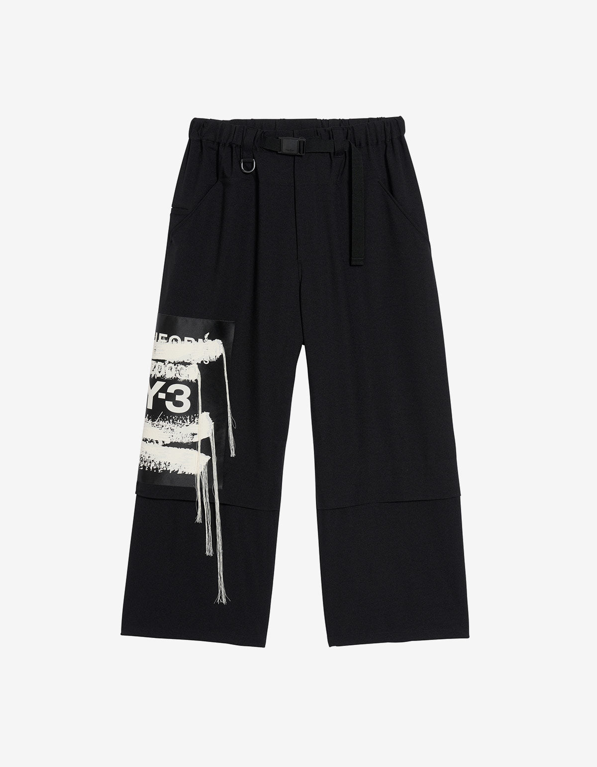 Y-3 Black Sport Uniform Patch Trousers JN7035