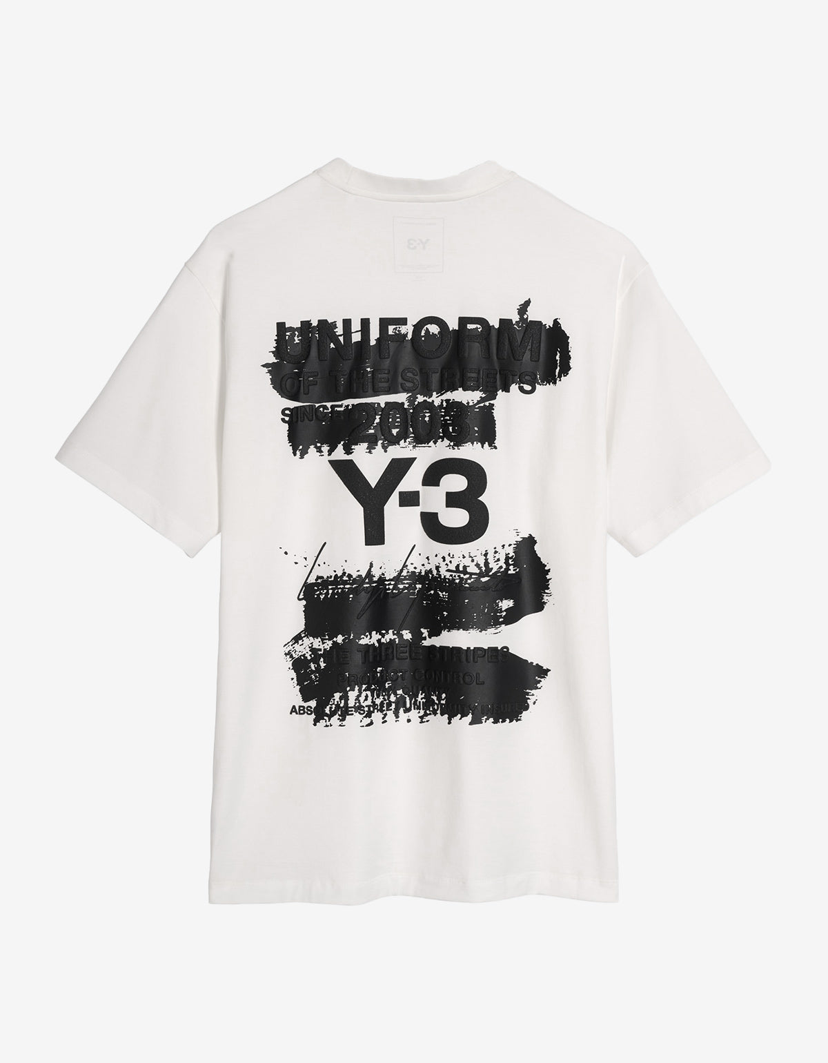 Y-3 White Graphic Print T-Shirt JM7815