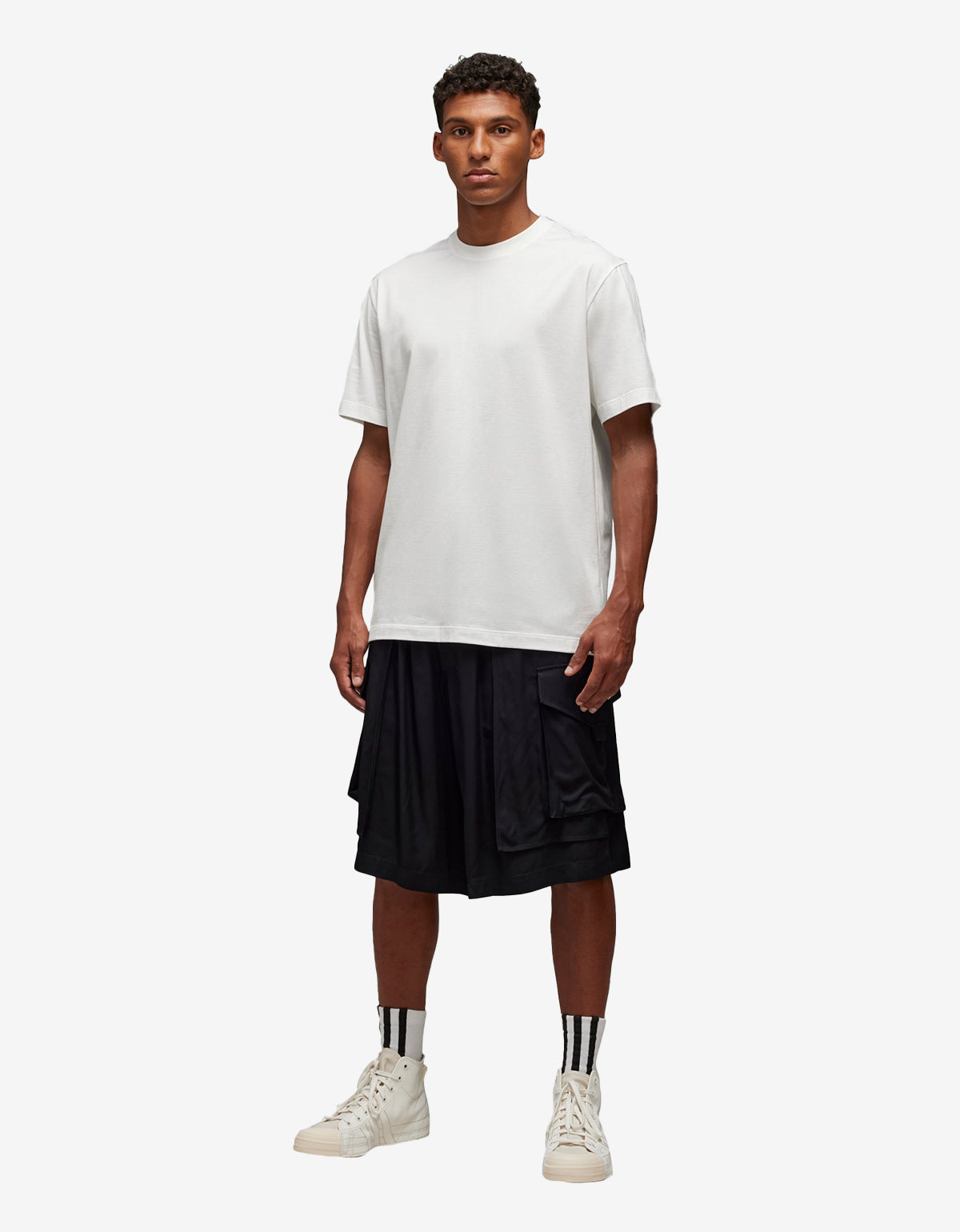 Y-3 White Graphic Print T-Shirt JM7815