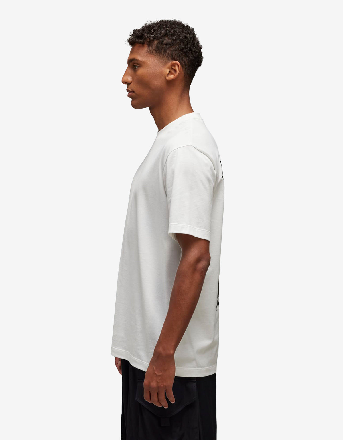 Y-3 White Graphic Print T-Shirt JM7815