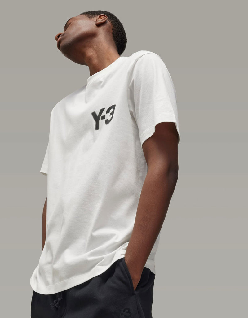 Y-3 White Logo Short Sleeve T-Shirt