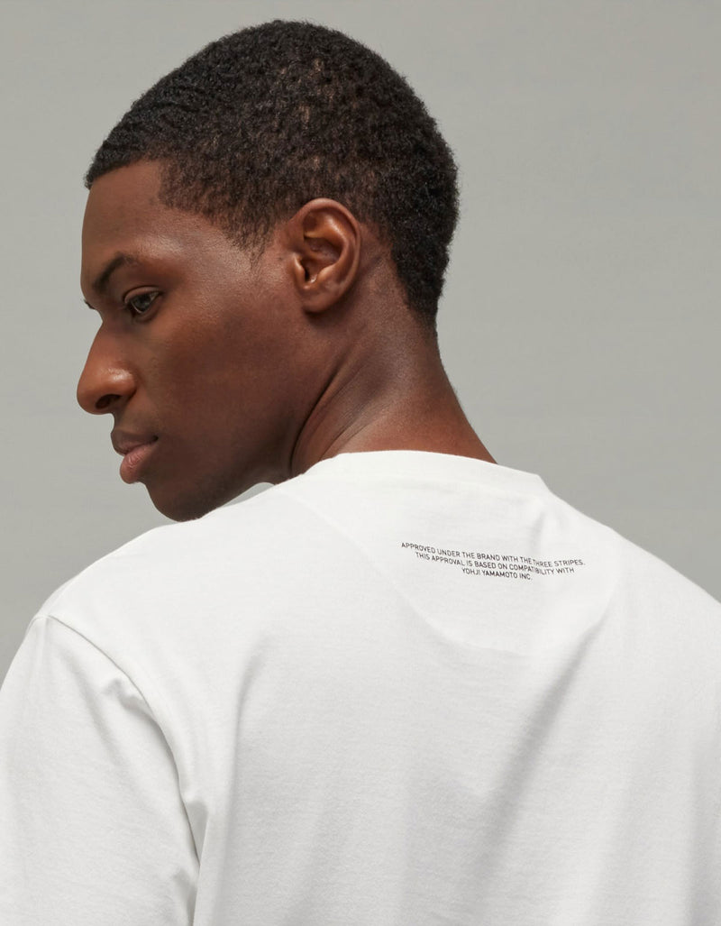 Y-3 White Logo Short Sleeve T-Shirt