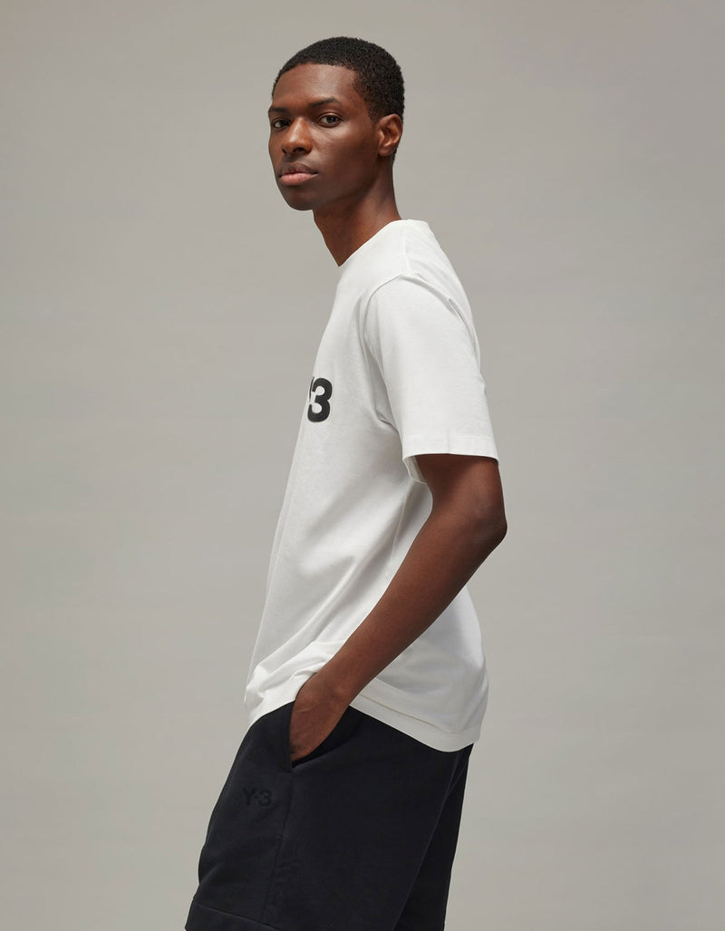 Y-3 White Logo Short Sleeve T-Shirt