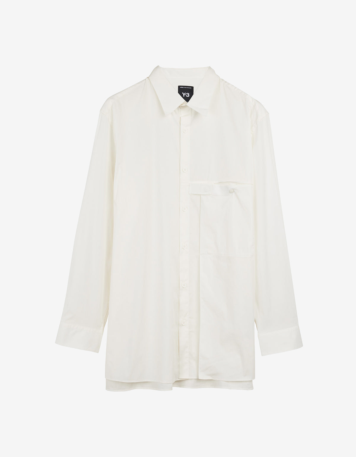 Y-3 White Pleated Pocket Shirt JL6665