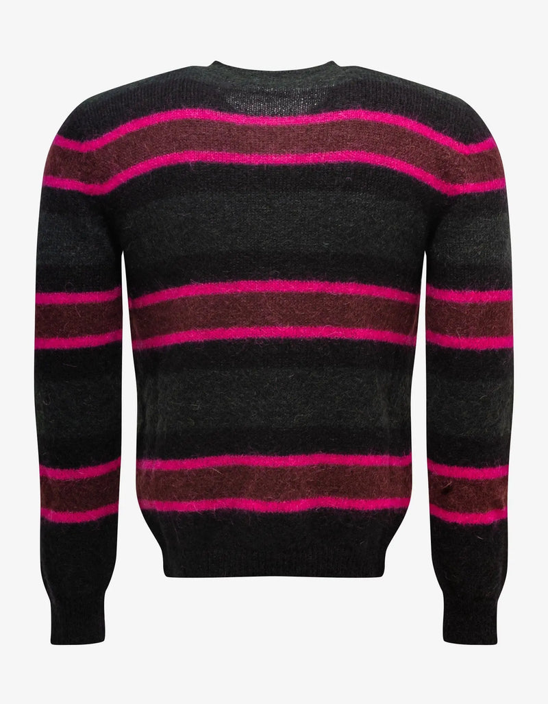 Saint Laurent Grey Stripe Mohair Sweater