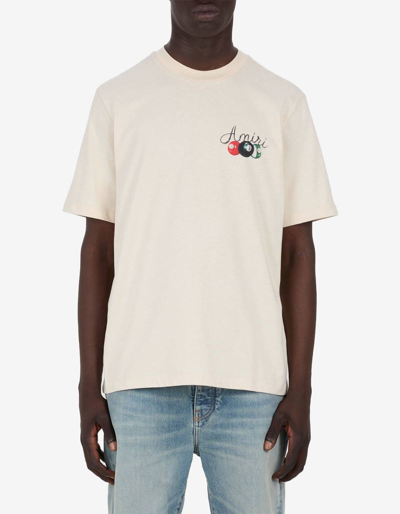 Amiri Alabaster White Pool Cue Print T-Shirt