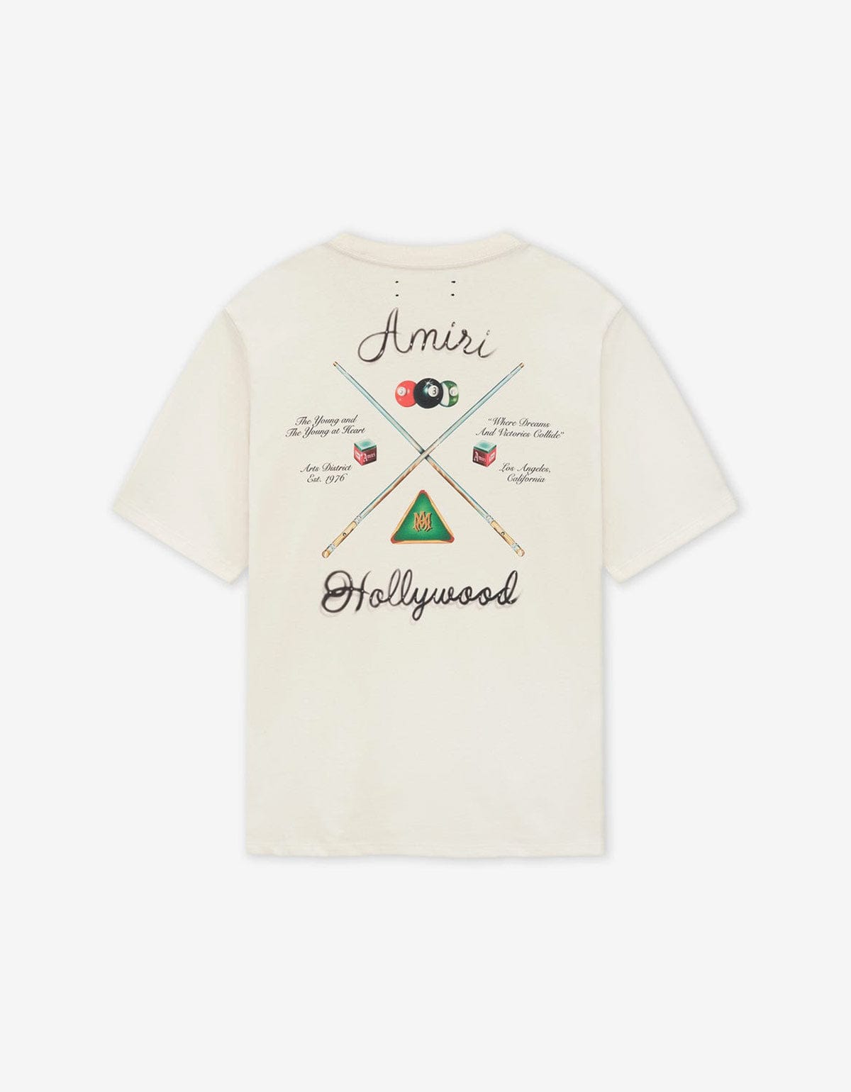 Amiri Alabaster White Pool Cue Print T-Shirt