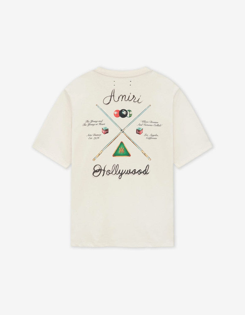 Amiri Alabaster White Pool Cue Print T-Shirt