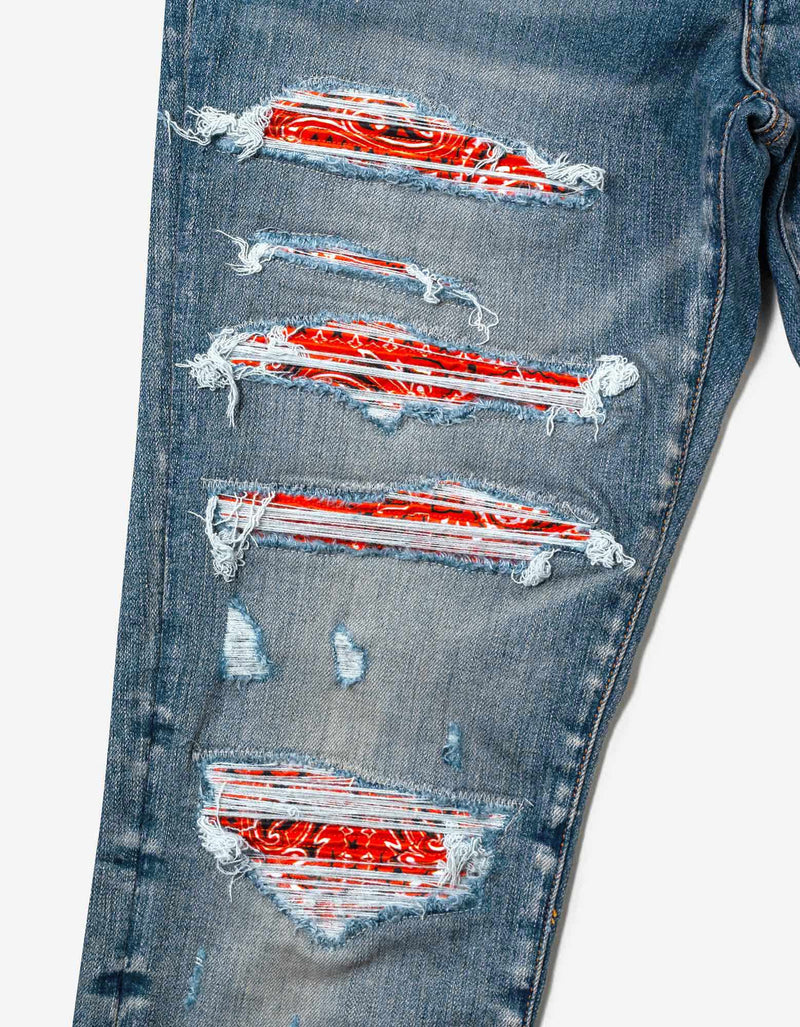 Amiri Amiri Bandana Thrasher Clay Indigo Jeans