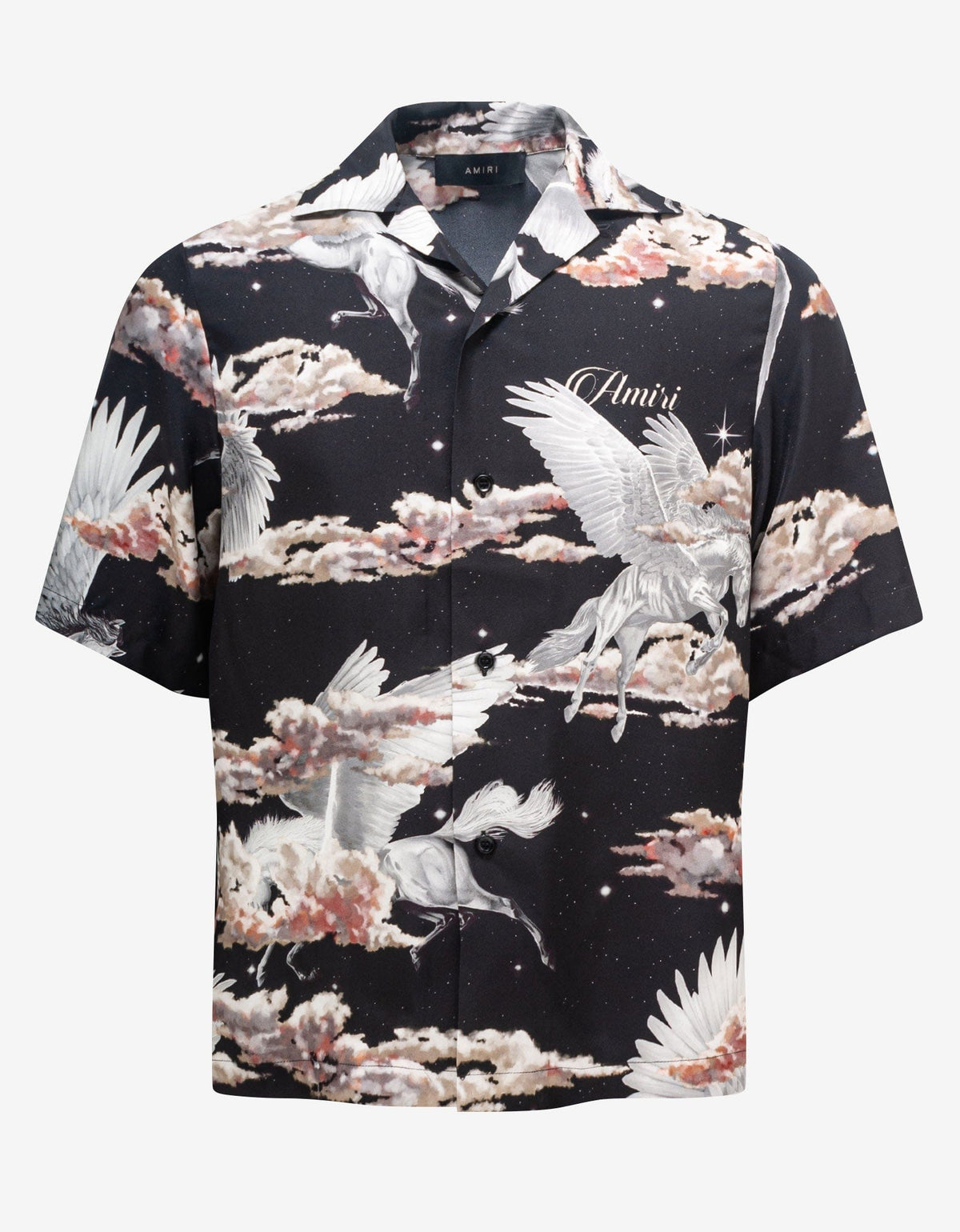 Amiri Amiri Black All-Over Pegasus Bowling Shirt