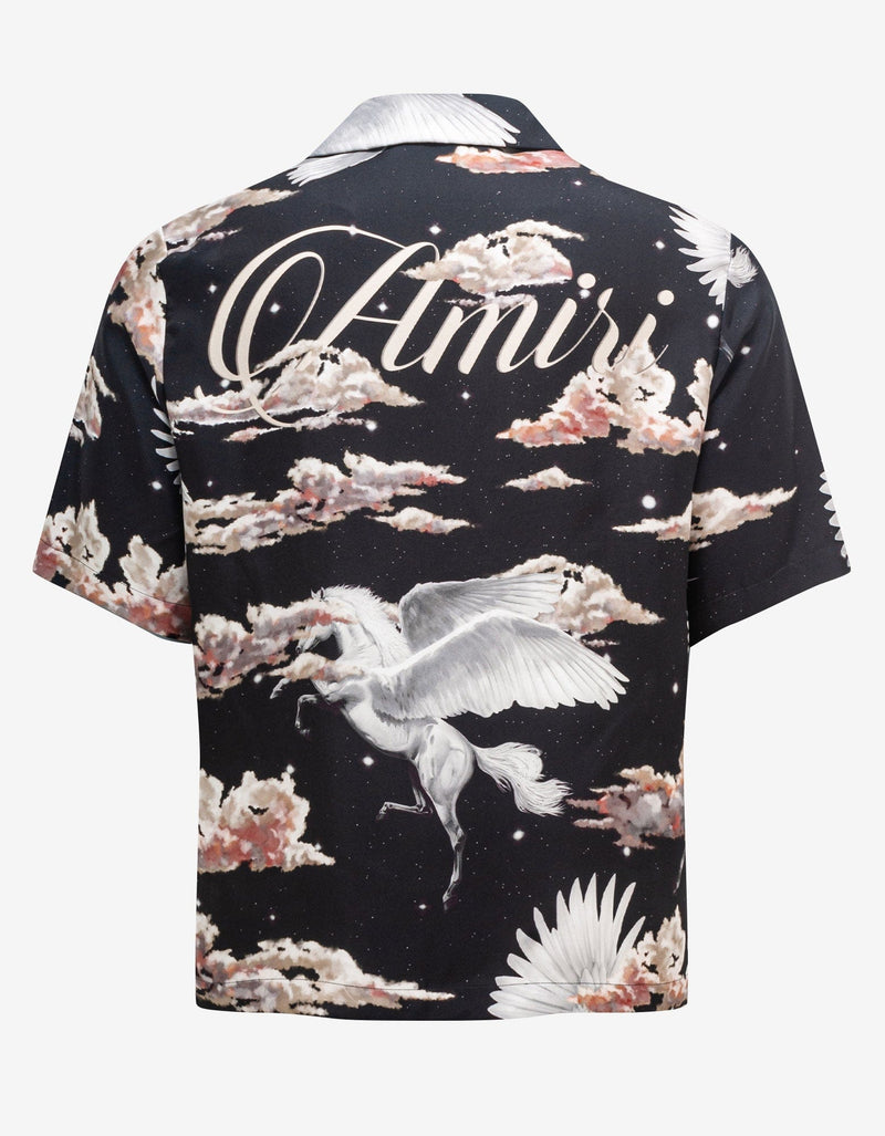 Amiri Amiri Black All-Over Pegasus Bowling Shirt