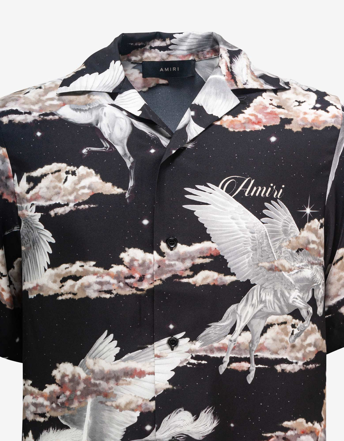 Amiri Amiri Black All-Over Pegasus Bowling Shirt