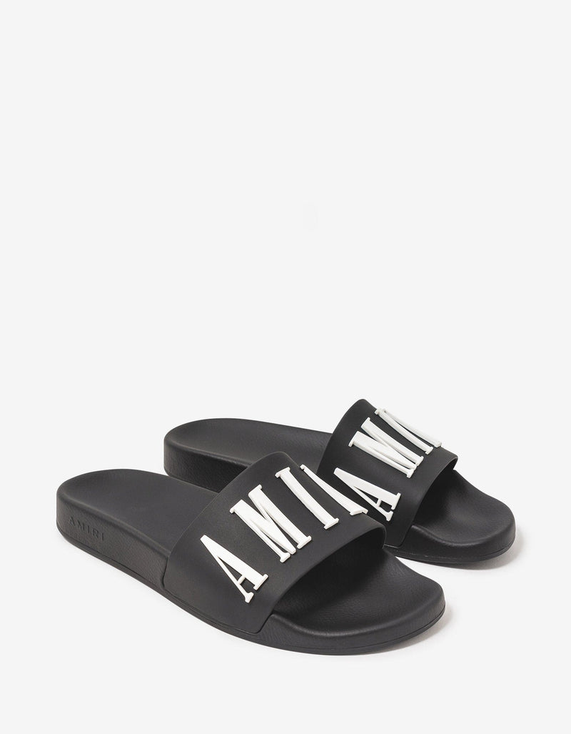 Amiri Amiri Black Logo Pool Slide Sandals