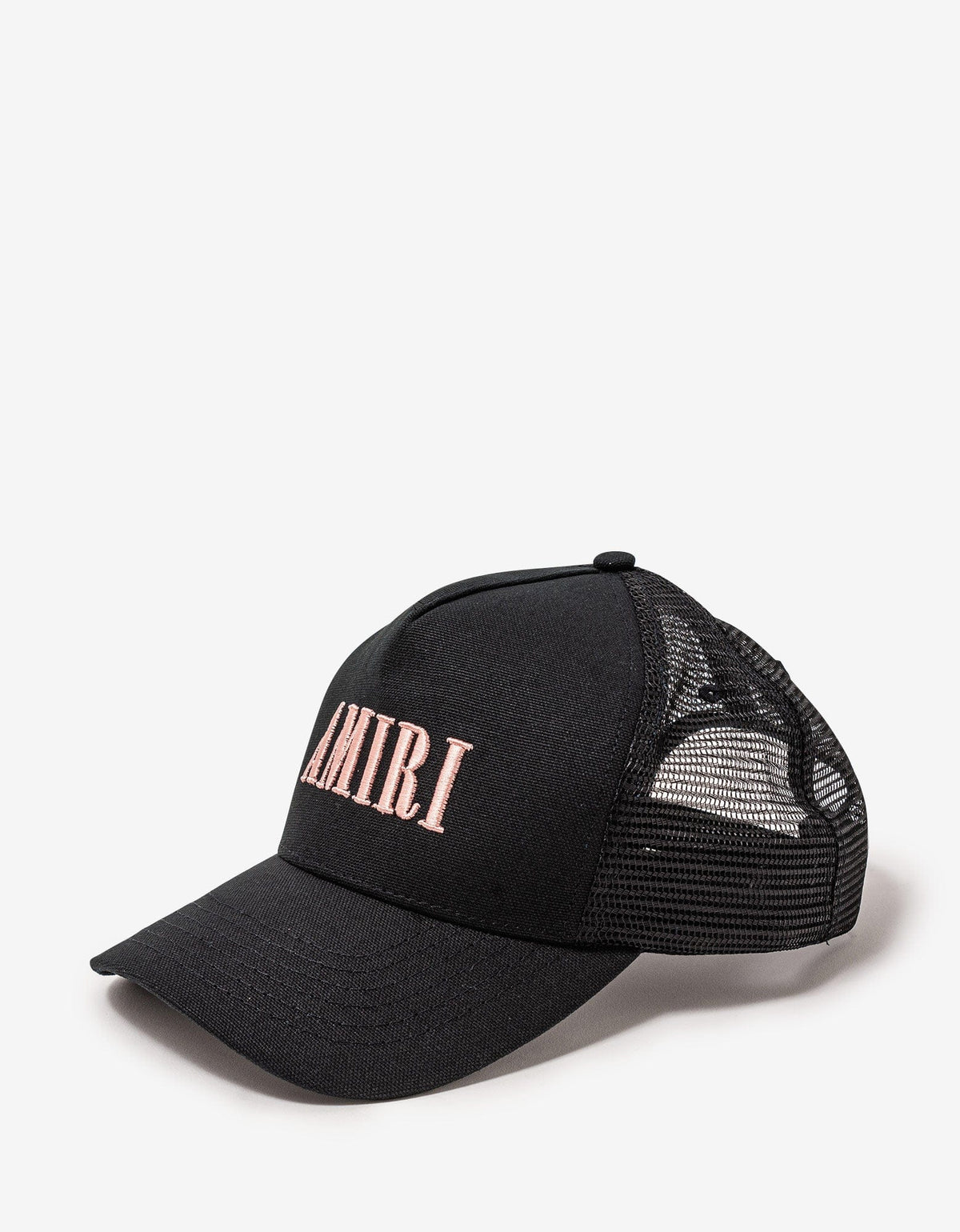 Amiri Amiri Black & Peach Core Logo Trucker Hat