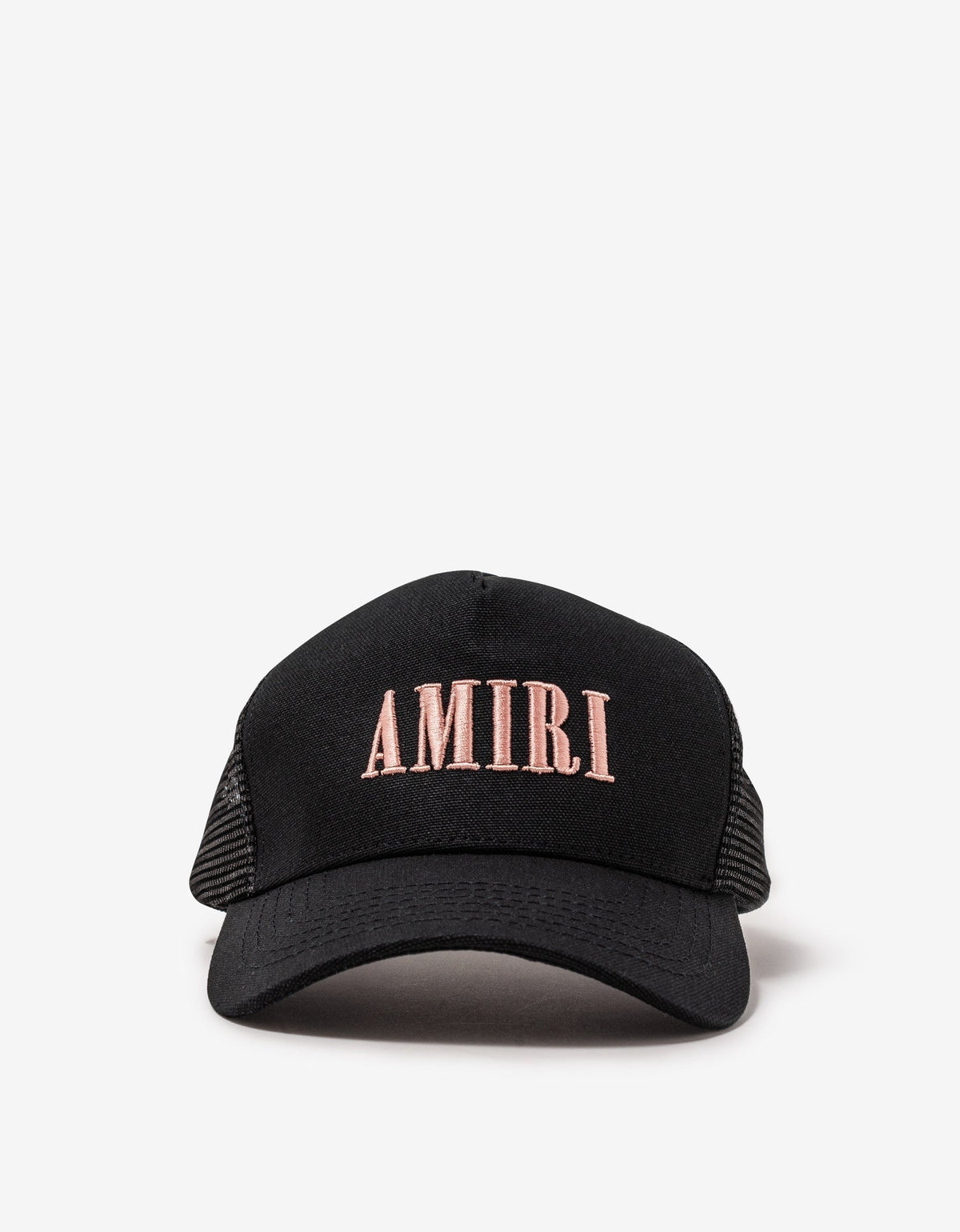 Amiri Amiri Black & Peach Core Logo Trucker Hat