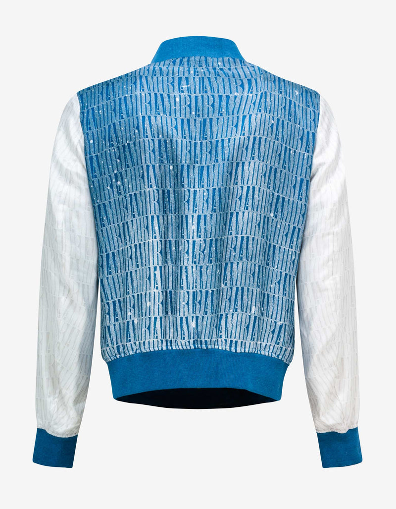 Amiri Amiri Blue Gradient Repeat Amiri Bomber Jacket