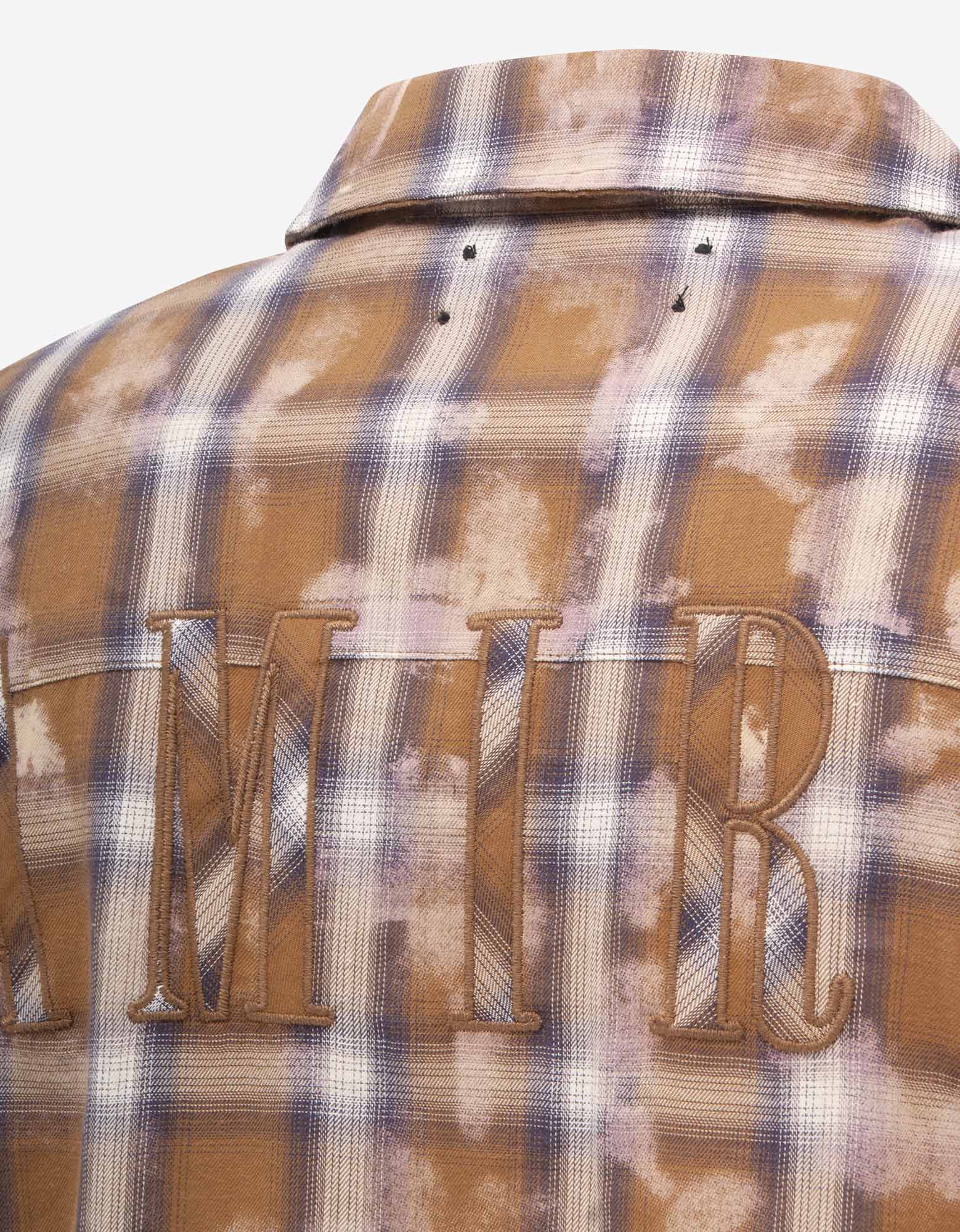 Amiri Brown Bleach Amiri Logo Flannel Shirt – Zoo Fashions