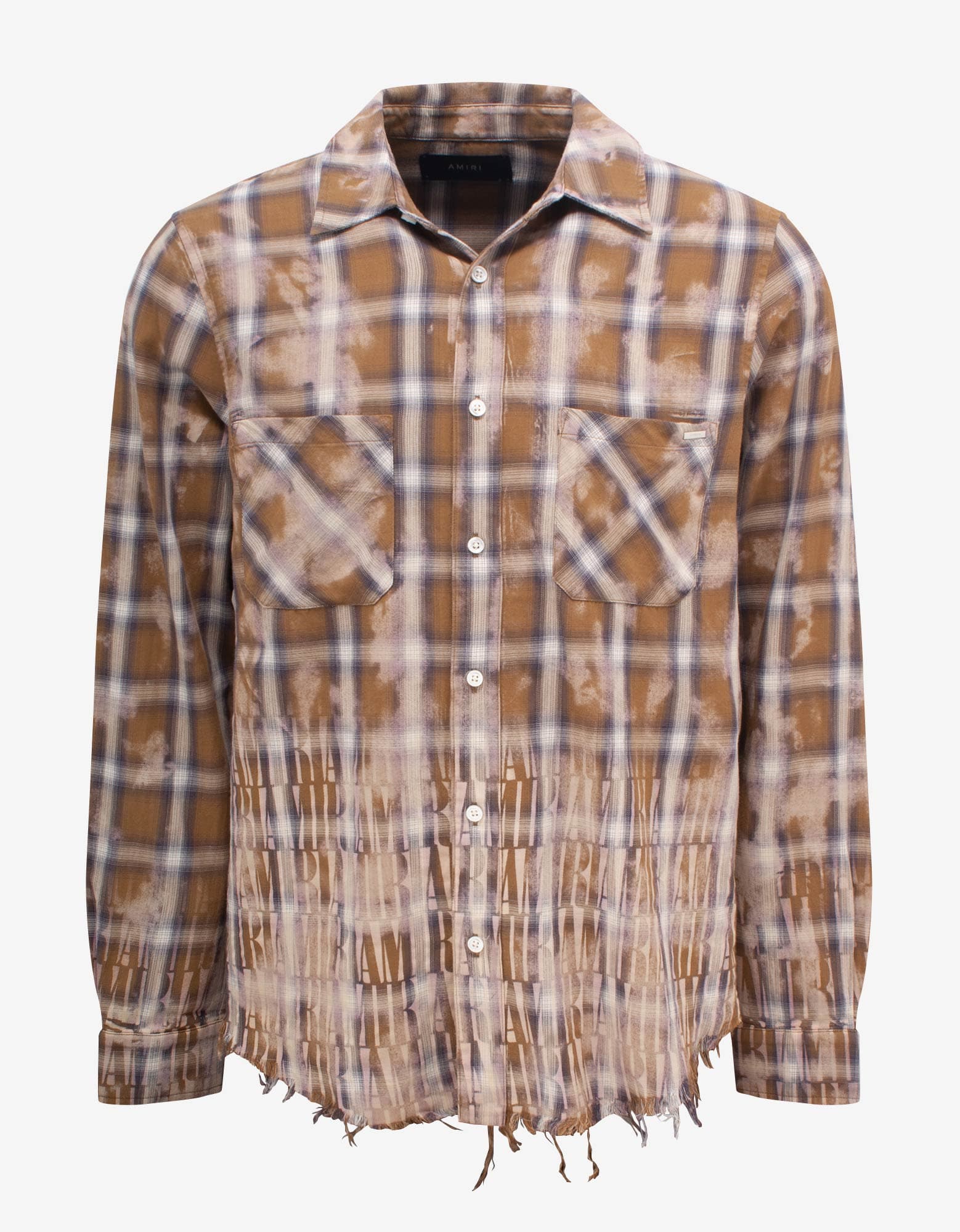 Amiri Brown Bleach Amiri Logo Flannel Shirt – Zoo Fashions