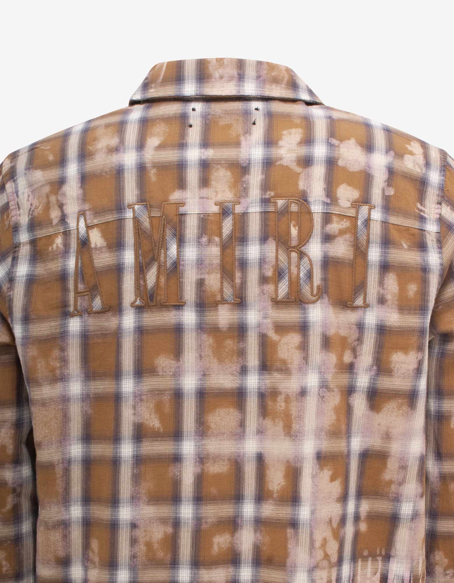 Amiri Brown Bleach Amiri Logo Flannel Shirt – Zoo Fashions