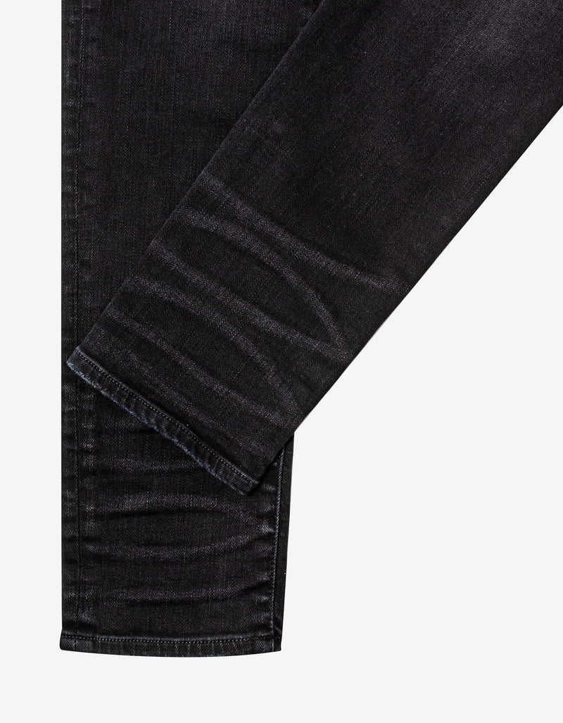 Amiri Amiri Hibiscus Artpatch Aged Black Jeans