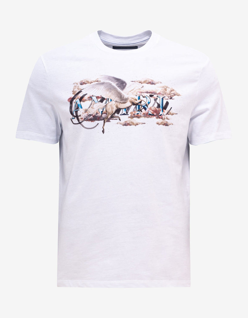 Amiri Amiri White Pegasus Script Logo T-Shirt