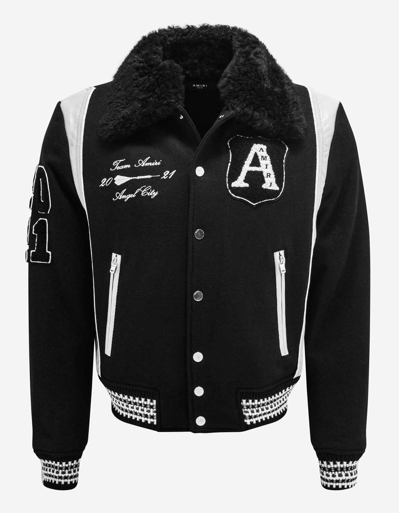 Amiri Black Always On Point Varsity Jacket