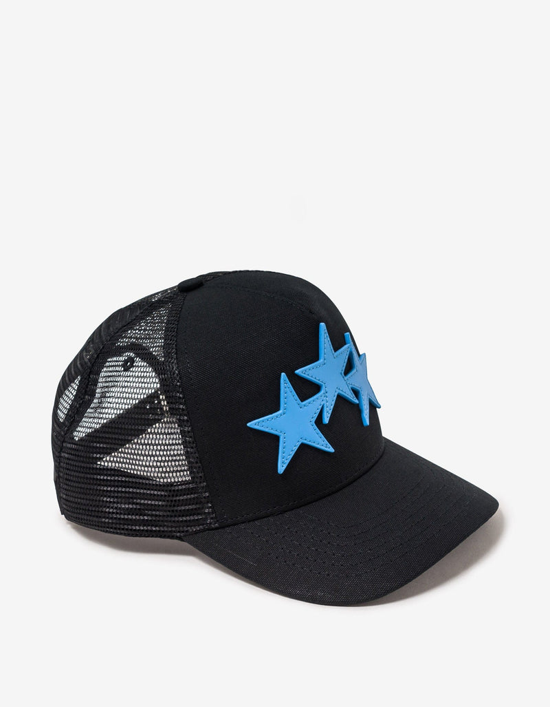 Amiri Black & Blue Three Star Trucker Hat