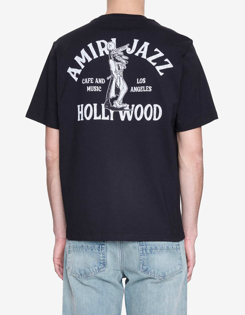 Amiri Black Jazz Wolf Print T-Shirt