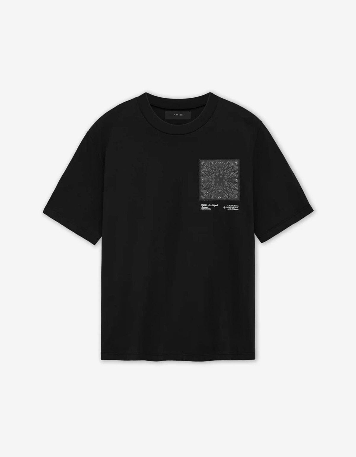 Amiri Black MA Bandana Silk Applique T-Shirt