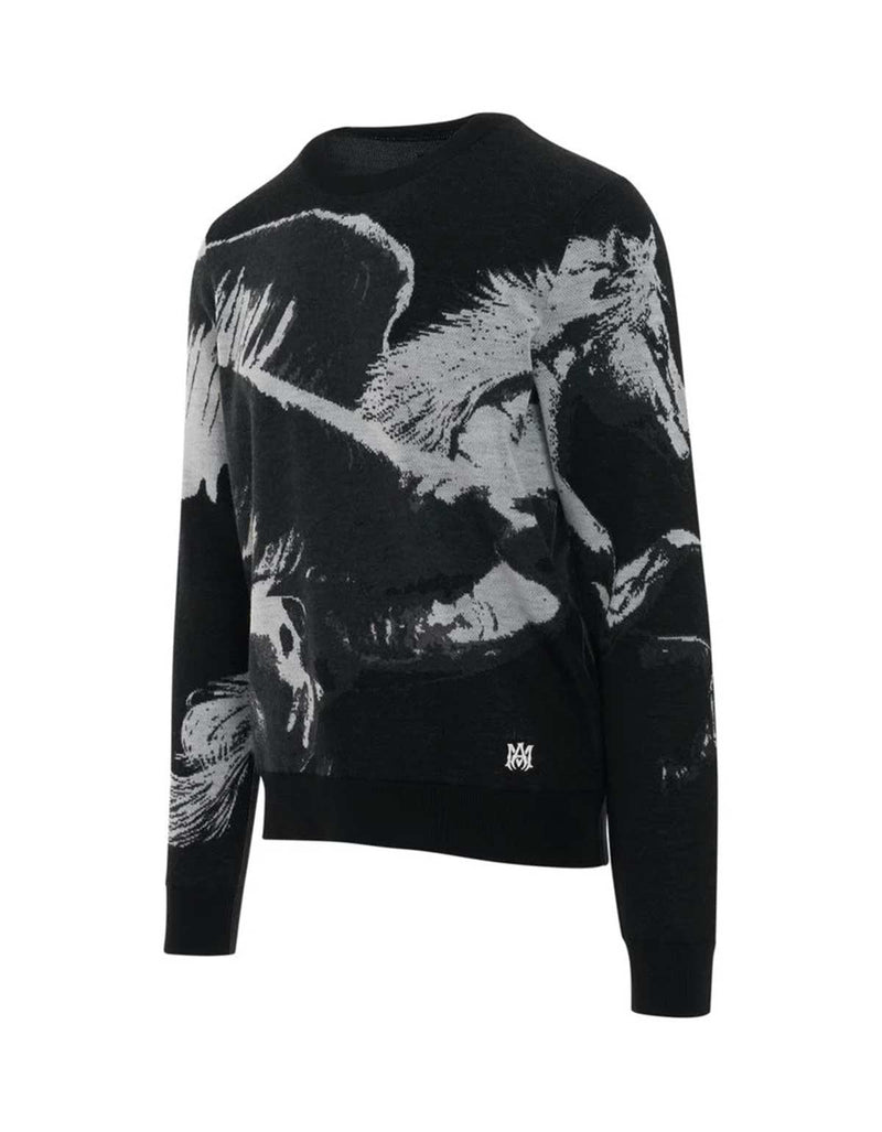 Amiri Black Pegasus Sweater