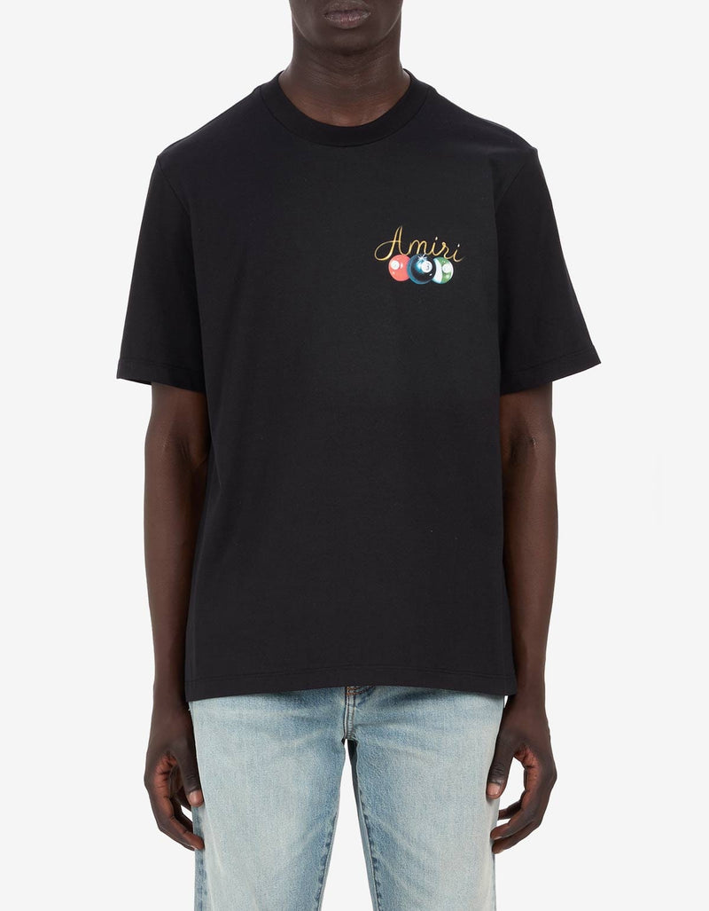 Amiri Black Pool Cue Print T-Shirt