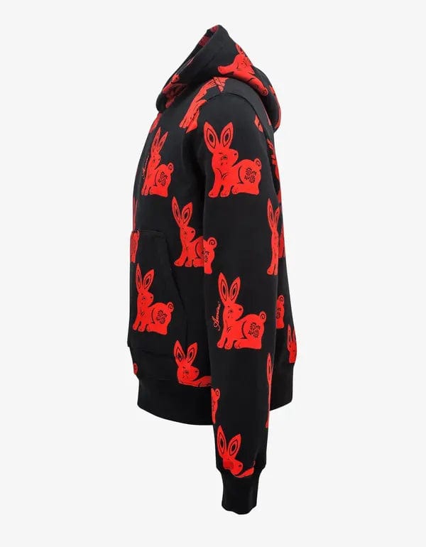 Amiri Black Rabbit Allover Hoodie