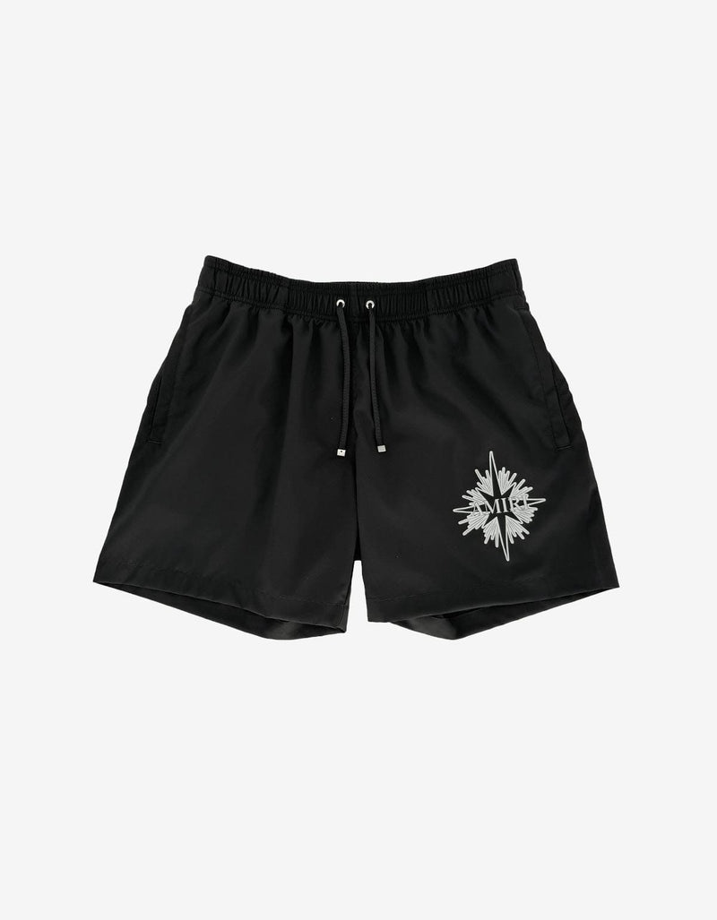 Amiri Black Starburst Swim Trunks