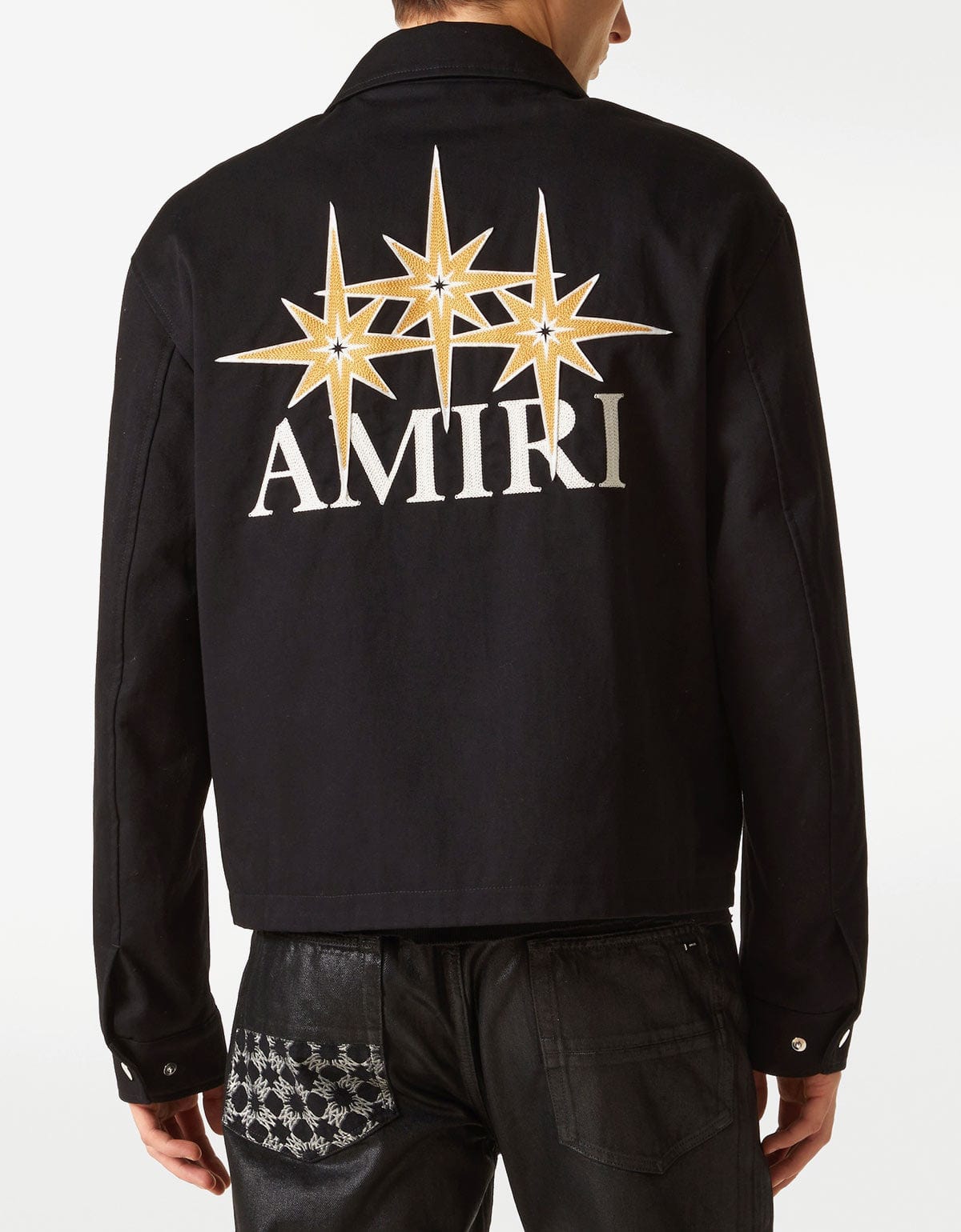 Amiri Black Starburst Zip Blouson