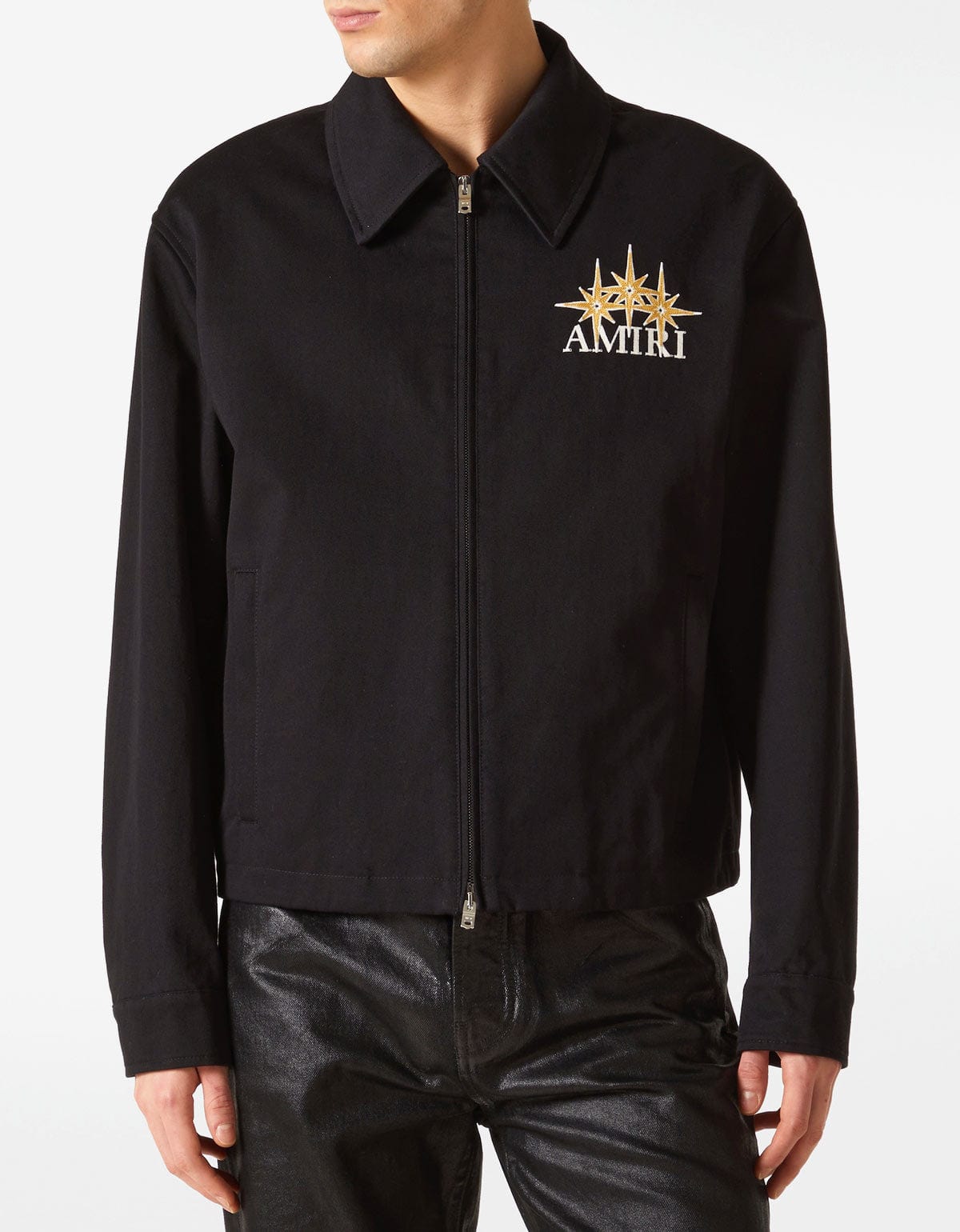 Amiri Black Starburst Zip Blouson